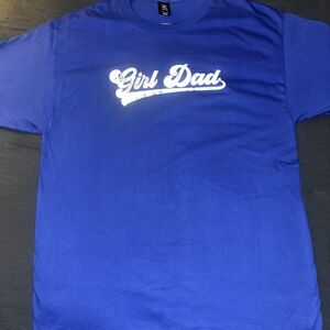 Girl Dad Graphic Tee - Blue Short Sleeve Shirt